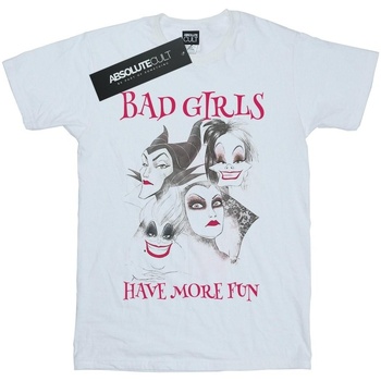 Abbigliamento Bambino T-shirt maniche corte Disney Bad Girls Have More Fun Bianco