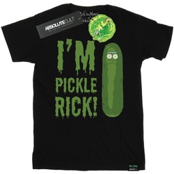 Abbigliamento Uomo T-shirts a maniche lunghe Rick And Morty I'm Pickle Rick Nero