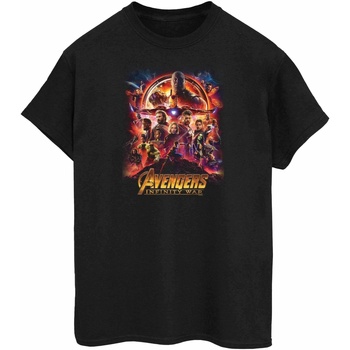 Abbigliamento Donna T-shirts a maniche lunghe Marvel Avengers Infinity War Movie Poster Nero
