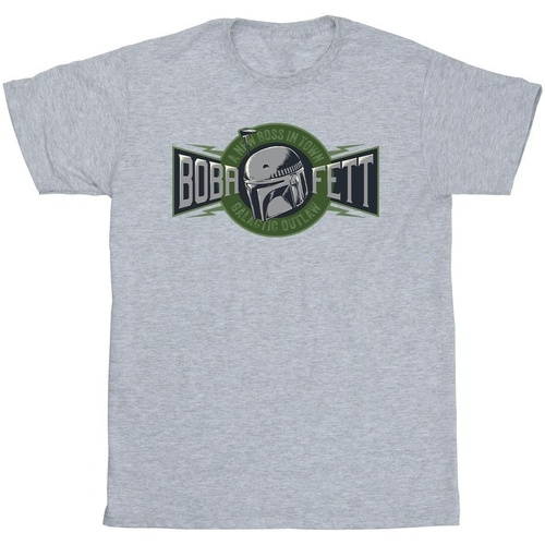 Abbigliamento Uomo T-shirts a maniche lunghe Star Wars: The Book Of Boba Fett New Outlaw Boss Grigio
