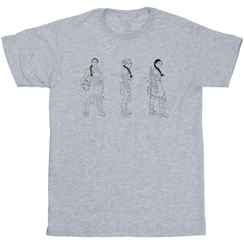 Abbigliamento Uomo T-shirts a maniche lunghe Disney The Book Of Boba Fett Fennec Concept Grigio