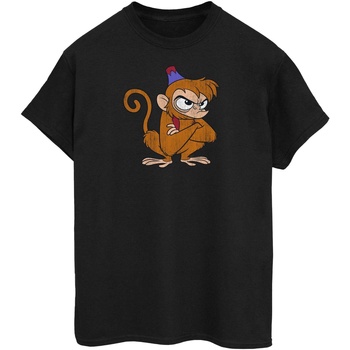 Abbigliamento Donna T-shirts a maniche lunghe Disney Aladdin Classic Angry Abu Nero