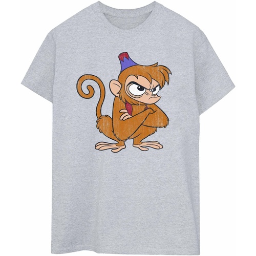 Abbigliamento Donna T-shirts a maniche lunghe Disney Aladdin Classic Angry Abu Grigio
