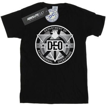 Abbigliamento Uomo T-shirts a maniche lunghe Dc Comics Supergirl TV Series Deo Crest Nero
