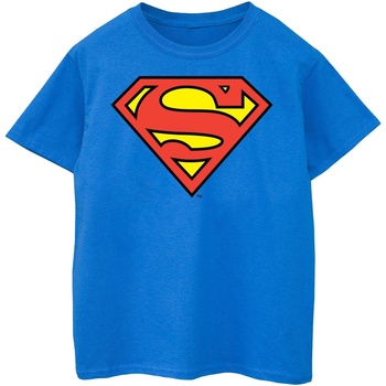 Abbigliamento Donna T-shirts a maniche lunghe Dc Comics Superman Logo Blu