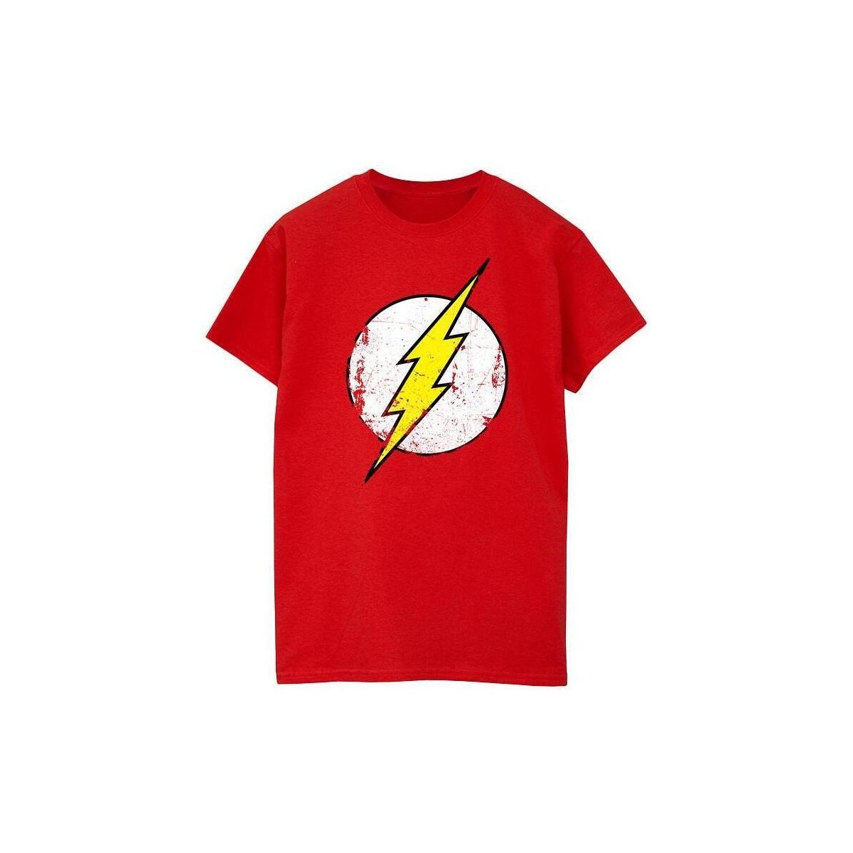 Abbigliamento Donna T-shirts a maniche lunghe Dc Comics The Flash Distressed Logo Rosso