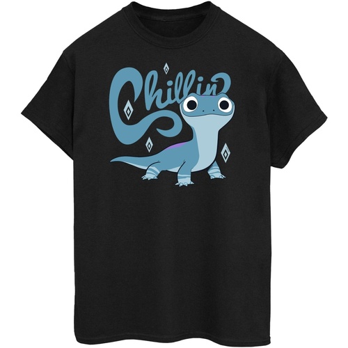 Abbigliamento Donna T-shirts a maniche lunghe Disney Frozen 2 Salamander Bruni Tough Nero