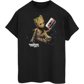 Abbigliamento Donna T-shirts a maniche lunghe Marvel Guardians Of The Galaxy Groot Tape Nero