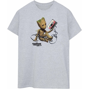 Abbigliamento Donna T-shirts a maniche lunghe Marvel Guardians Of The Galaxy Groot Tape Grigio
