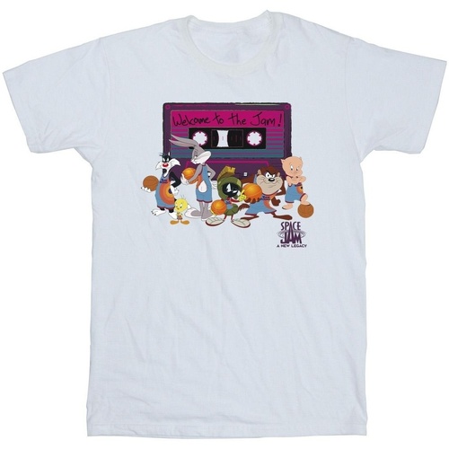 Abbigliamento Uomo T-shirts a maniche lunghe Space Jam: A New Legacy Team Cassette Bianco