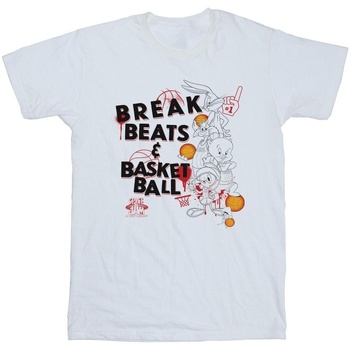 Abbigliamento Uomo T-shirts a maniche lunghe Space Jam: A New Legacy Break Beats & Basketball Bianco