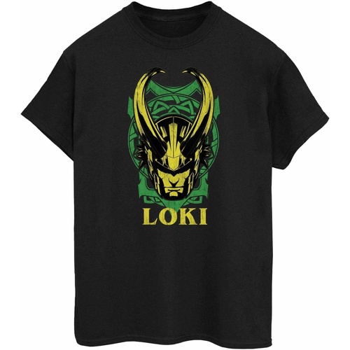 Abbigliamento Donna T-shirts a maniche lunghe Marvel Loki Badge Nero