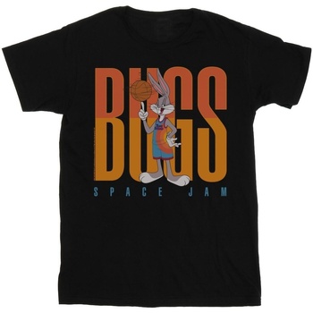 Abbigliamento Uomo T-shirts a maniche lunghe Space Jam: A New Legacy Bugs Bunny Basketball Spin Nero
