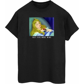 Abbigliamento Donna T-shirts a maniche lunghe Disney Sleeping Beauty Five More Minutes Nero