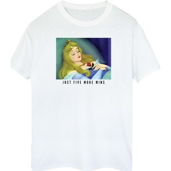 Abbigliamento Donna T-shirts a maniche lunghe Disney Sleeping Beauty Five More Minutes Bianco
