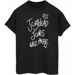 Abbigliamento Donna T-shirts a maniche lunghe Riverdale Jughead Wuz Here Nero