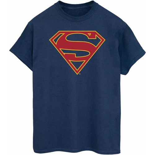Abbigliamento Donna T-shirts a maniche lunghe Dc Comics Supergirl Logo Blu