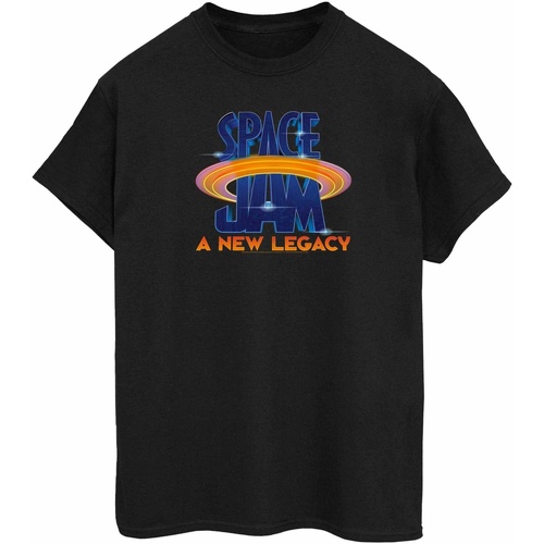Abbigliamento Donna T-shirts a maniche lunghe Space Jam: A New Legacy Movie Logo Nero