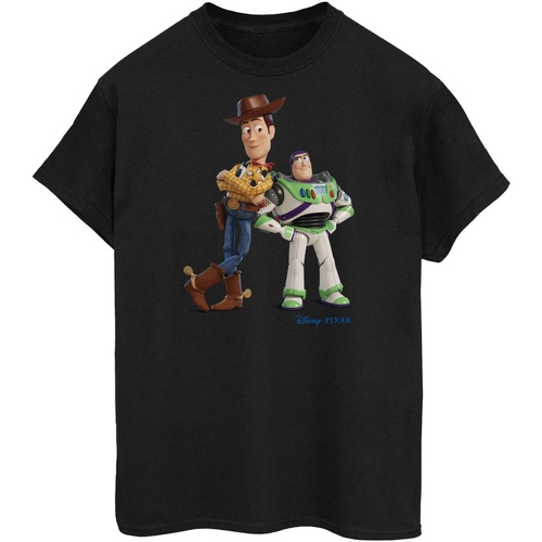 Abbigliamento Donna T-shirts a maniche lunghe Disney Toy Story Buzz And Woody Standing Nero