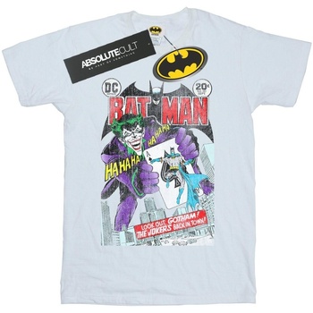 Abbigliamento Donna T-shirts a maniche lunghe Dc Comics Batman Joker Playing Card Cover Bianco