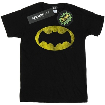Abbigliamento Donna T-shirts a maniche lunghe Dc Comics Batman TV Series Distressed Logo Nero