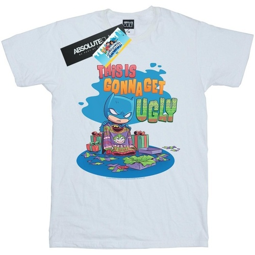 Abbigliamento Donna T-shirts a maniche lunghe Dc Comics Super Friends Batman Joker Christmas Jumper Bianco