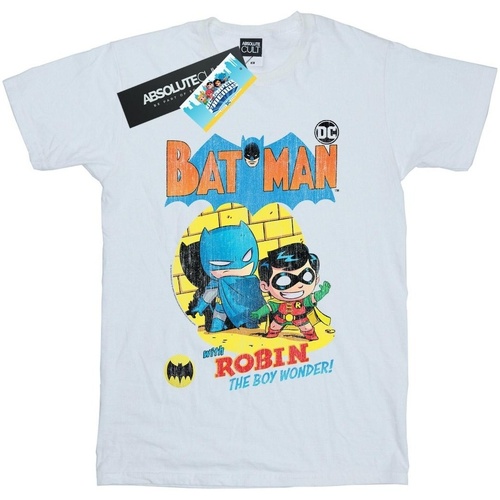 Abbigliamento Donna T-shirts a maniche lunghe Dc Comics Super Friends Batman The Boy Wonder Bianco