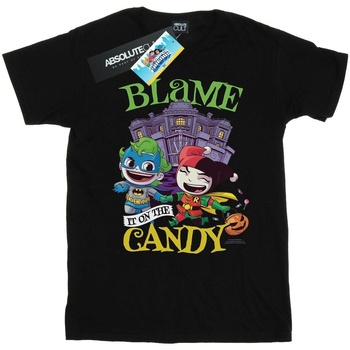 Abbigliamento Donna T-shirts a maniche lunghe Dc Comics Super Friends Blame It On The Candy Nero