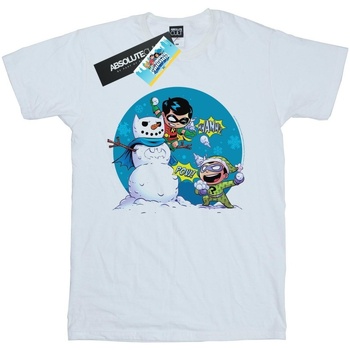 Abbigliamento Donna T-shirts a maniche lunghe Dc Comics Super Friends Chillin Like A Villain Bianco