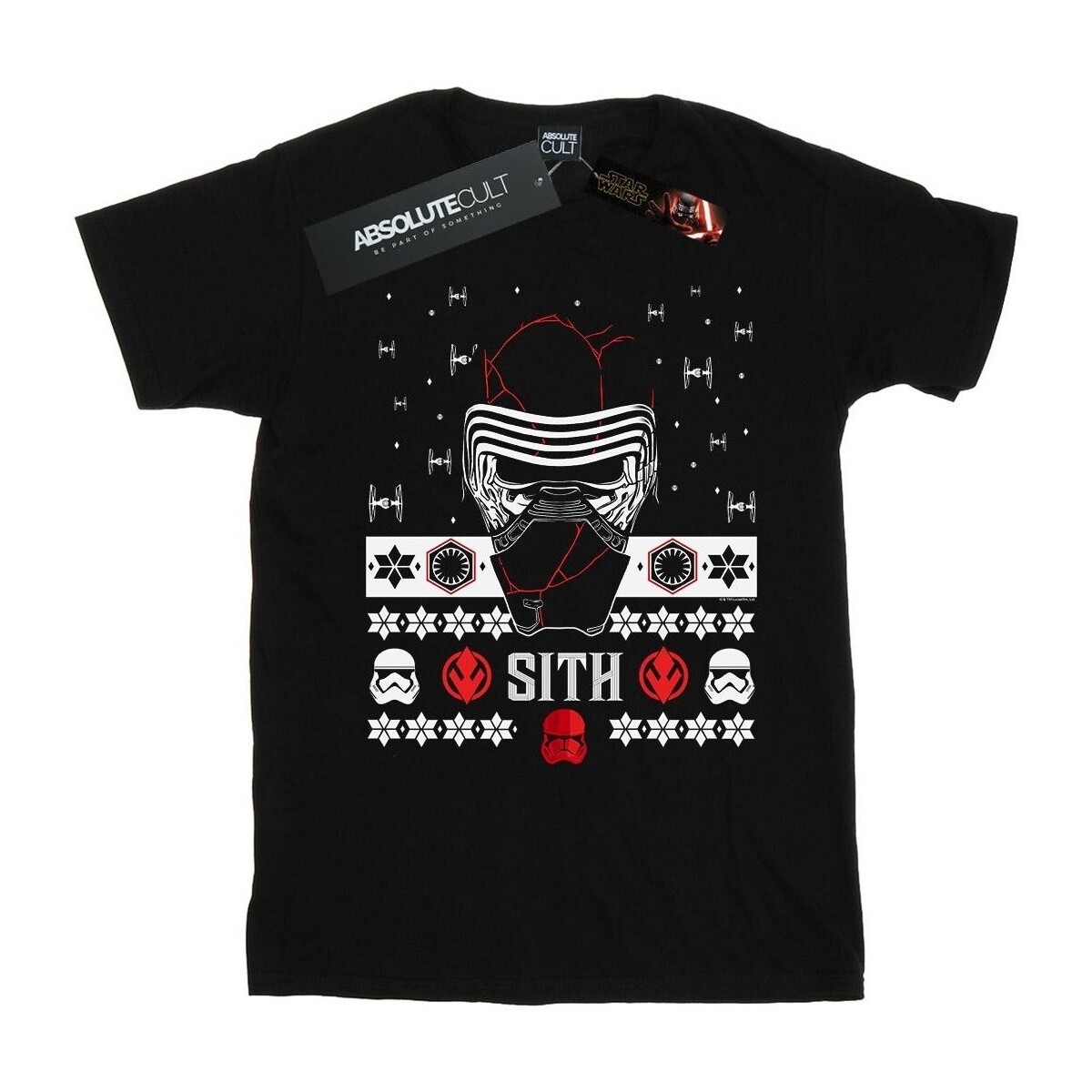 Abbigliamento Uomo T-shirts a maniche lunghe Disney The Rise Of Skywalker Christmas Sith Nero