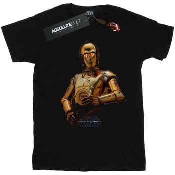 Abbigliamento Uomo T-shirts a maniche lunghe Disney The Rise Of Skywalker C-3PO Pose Nero