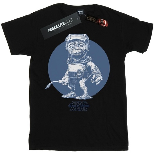 Abbigliamento Uomo T-shirts a maniche lunghe Disney The Rise Of Skywalker Babu Frik Mono Nero