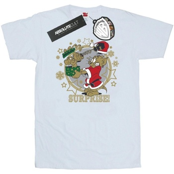 Abbigliamento Uomo T-shirts a maniche lunghe Dessins Animés Christmas Surprise Bianco