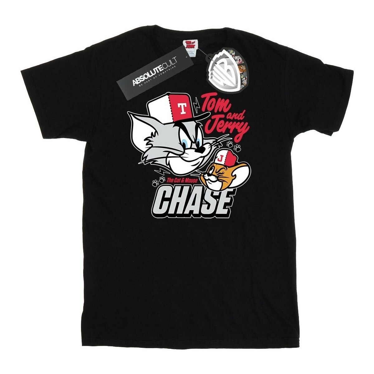 Abbigliamento Uomo T-shirts a maniche lunghe Dessins Animés Cat & Mouse Chase Nero