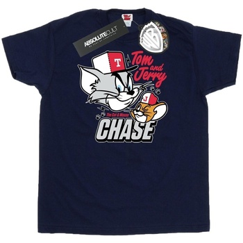 Abbigliamento Uomo T-shirts a maniche lunghe Dessins Animés Cat & Mouse Chase Blu
