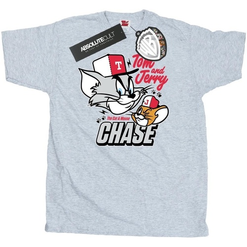 Abbigliamento Uomo T-shirts a maniche lunghe Dessins Animés Cat & Mouse Chase Grigio