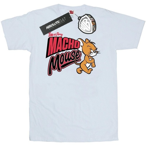 Abbigliamento Uomo T-shirts a maniche lunghe Dessins Animés Macho Mouse Bianco