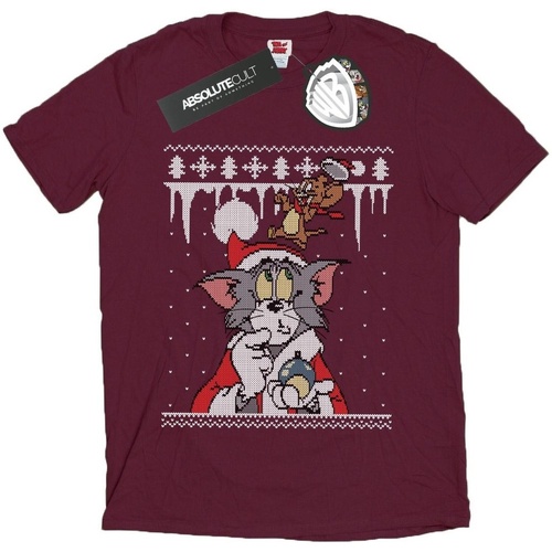 Abbigliamento Uomo T-shirts a maniche lunghe Dessins Animés Christmas Fair Isle Multicolore