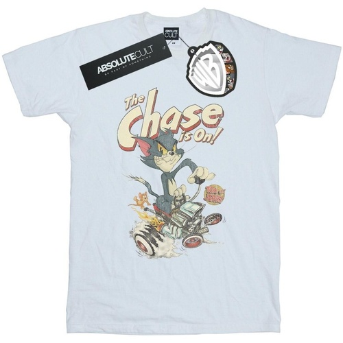Abbigliamento Uomo T-shirts a maniche lunghe Dessins Animés The Chase Is On Bianco