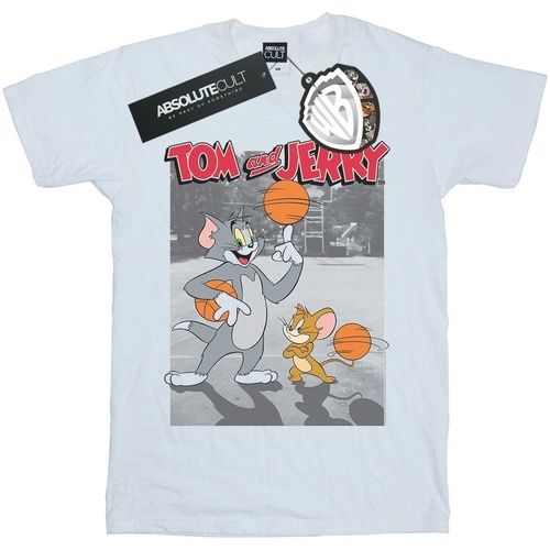 Abbigliamento Uomo T-shirts a maniche lunghe Dessins Animés Basketball Buddies Bianco