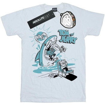 Abbigliamento Uomo T-shirts a maniche lunghe Dessins Animés Summer Shark Bianco