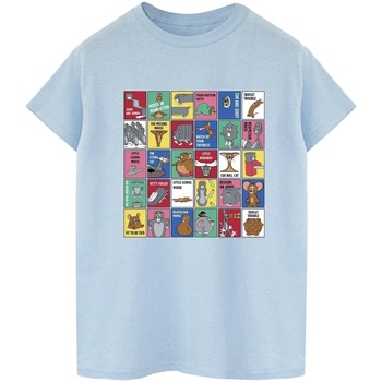 Abbigliamento Uomo T-shirts a maniche lunghe Dessins Animés Grid Squares Blu