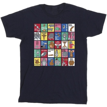 Abbigliamento Uomo T-shirts a maniche lunghe Dessins Animés Grid Squares Blu