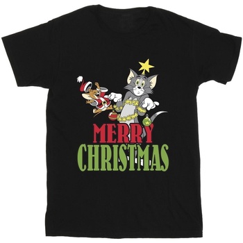 Abbigliamento Uomo T-shirts a maniche lunghe Dessins Animés Merry Christmas Baubles Nero