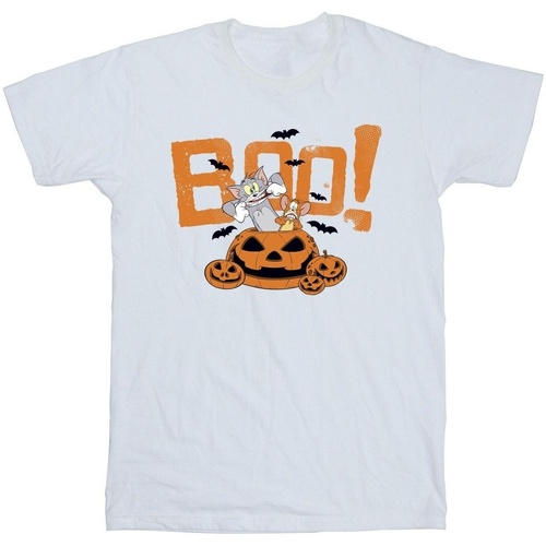 Abbigliamento Uomo T-shirts a maniche lunghe Tom & Jerry Halloween Boo! Bianco