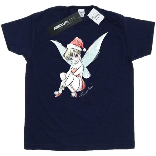 Abbigliamento Uomo T-shirts a maniche lunghe Disney Tinkerbell Christmas Fairy Blu