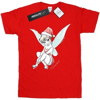 Abbigliamento Uomo T-shirts a maniche lunghe Disney Tinkerbell Christmas Fairy Rosso