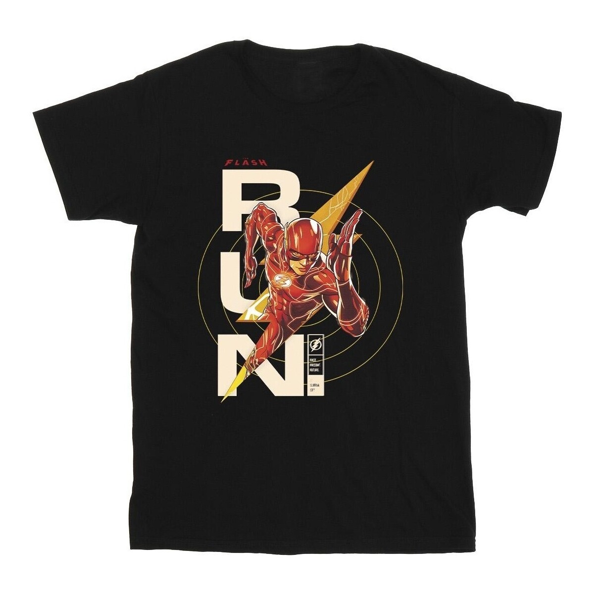 Abbigliamento Uomo T-shirts a maniche lunghe Dc Comics The Flash Run Nero