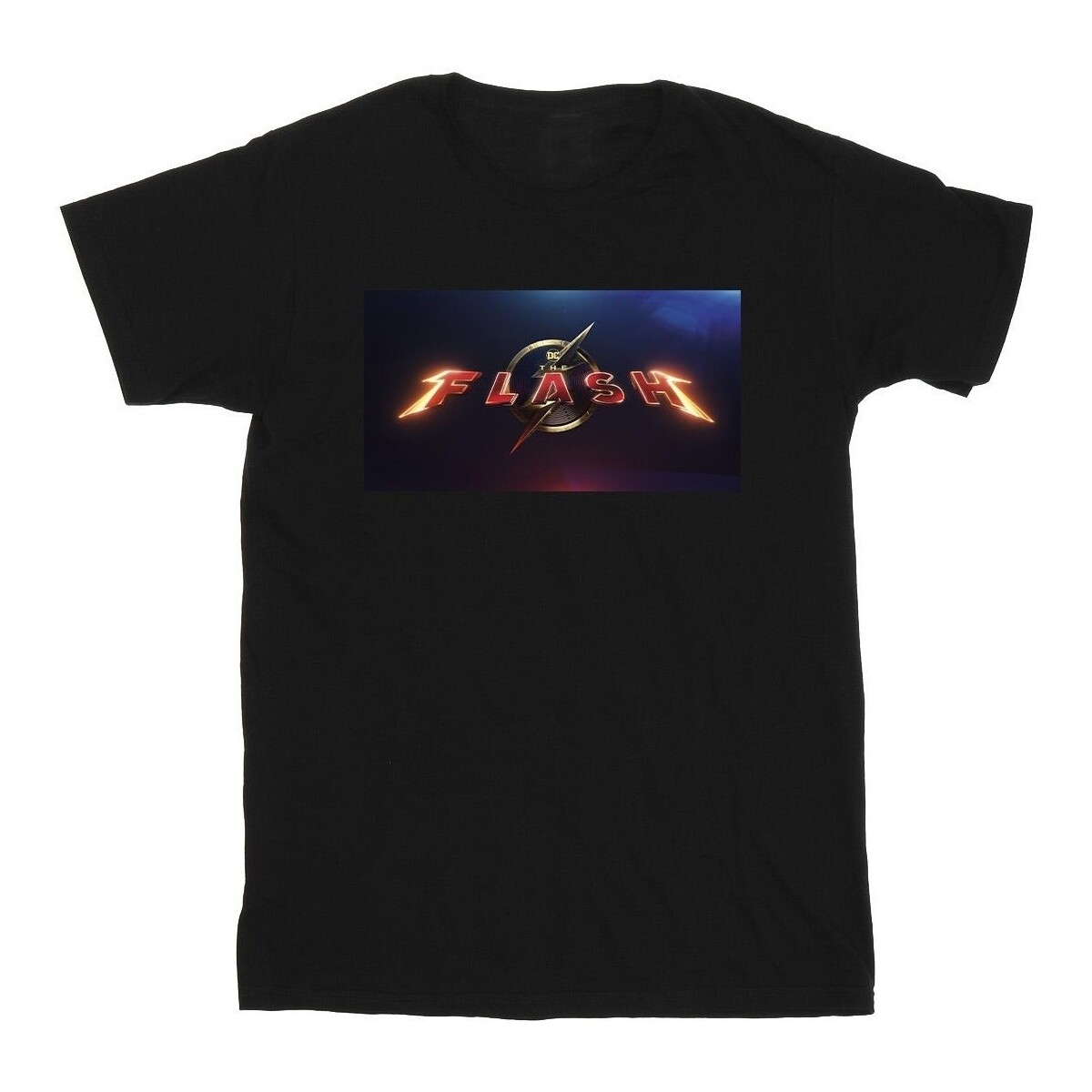 Abbigliamento Uomo T-shirts a maniche lunghe Dc Comics The Flash Movie Logo Nero