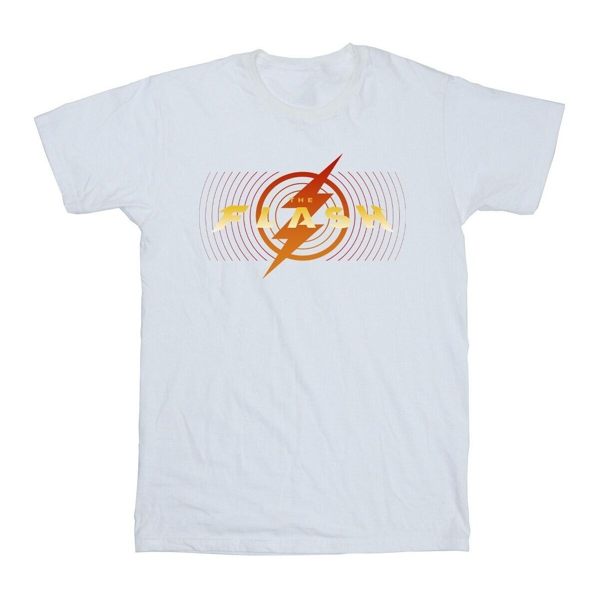 Abbigliamento Uomo T-shirts a maniche lunghe Dc Comics The Flash Red Lightning Bianco